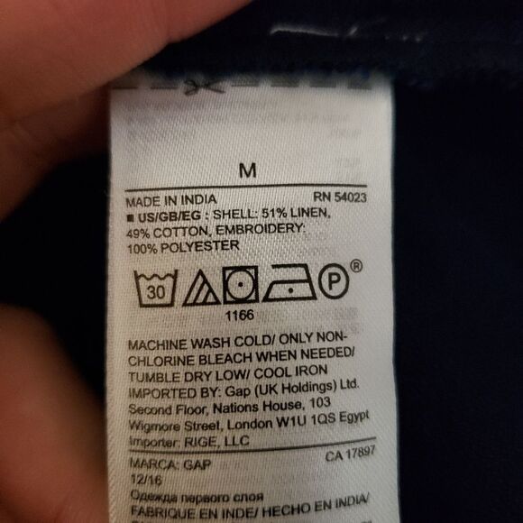 Gap Embroidered Tassel Top Sz M - Picture 7 of 8